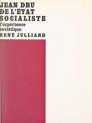cover image of De l'État socialiste (1)
